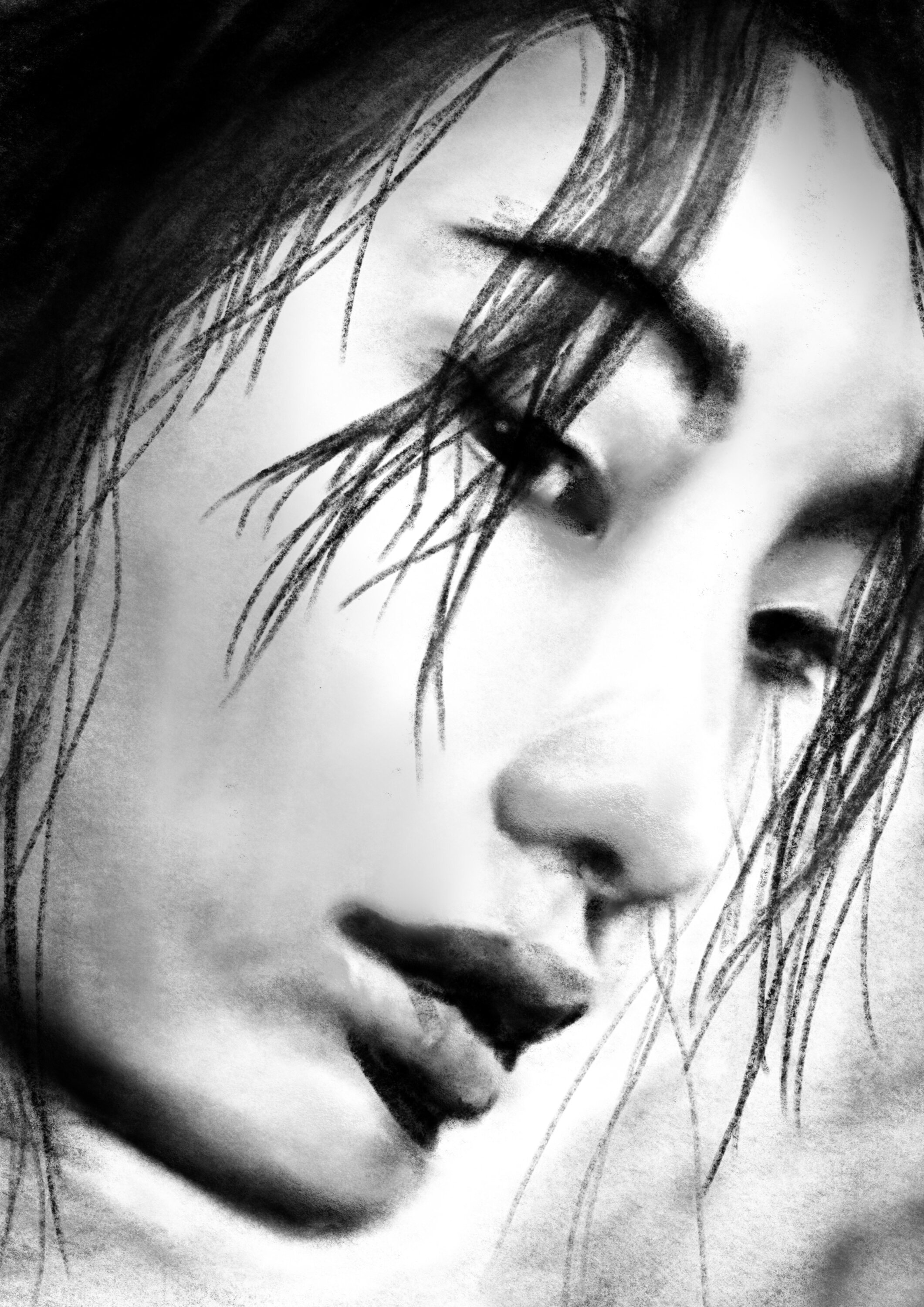 Portrait of woman, 2025 Digital painting