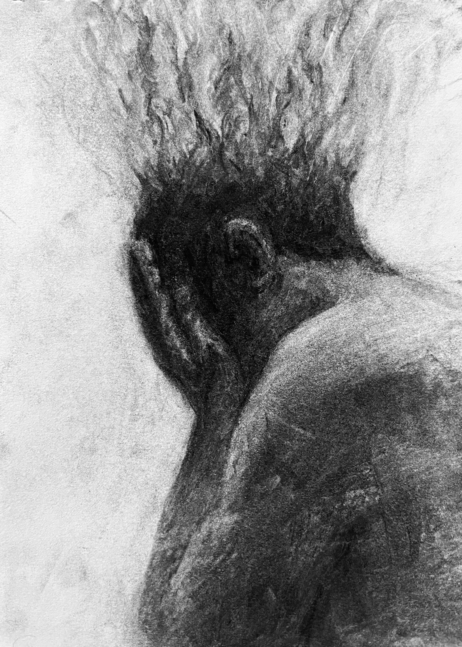 Dissipate, 2025 Charcoal on paper